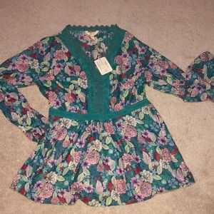 Matilda Jane kookaburra floral print top size L